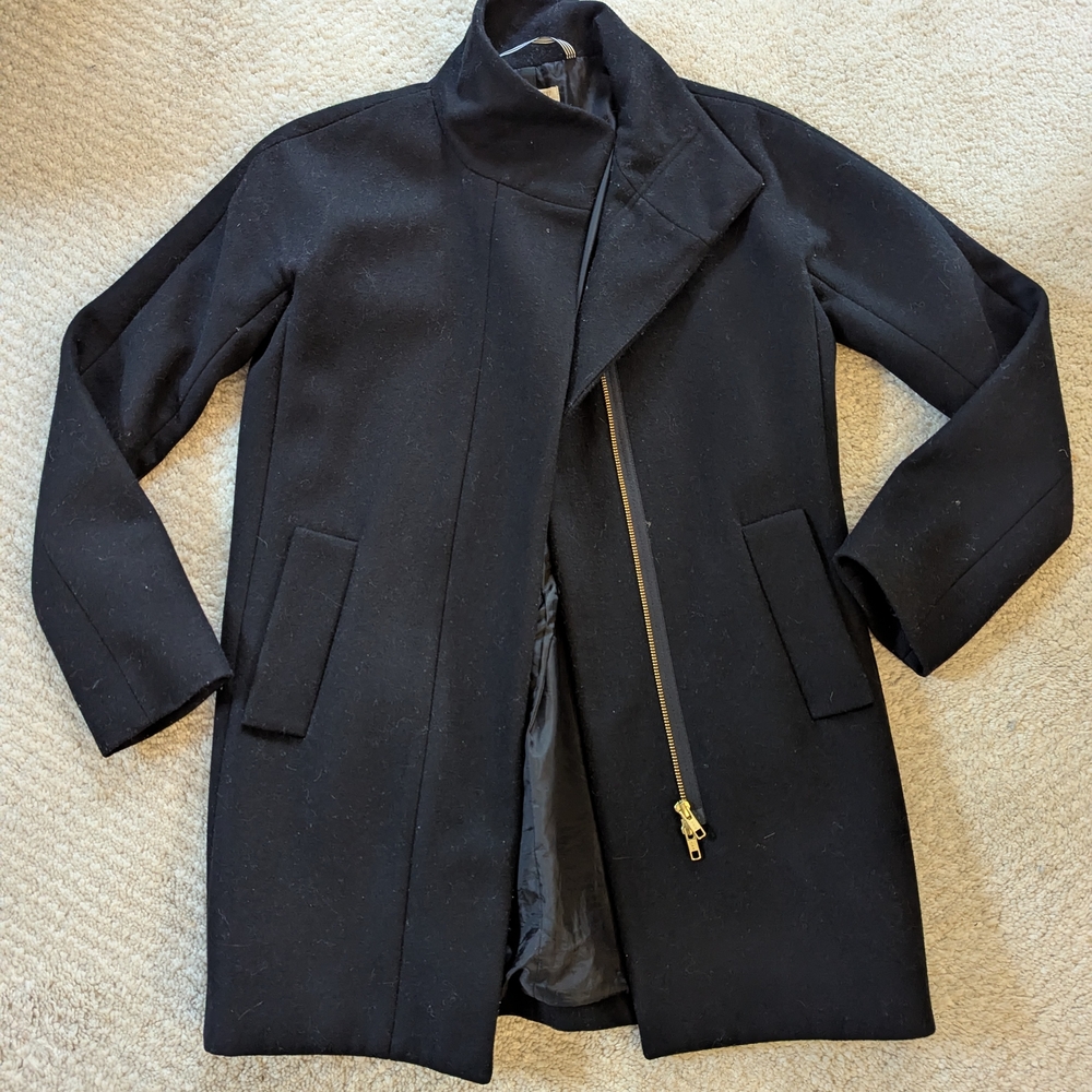 J. Crew Women's Black Wool Coat